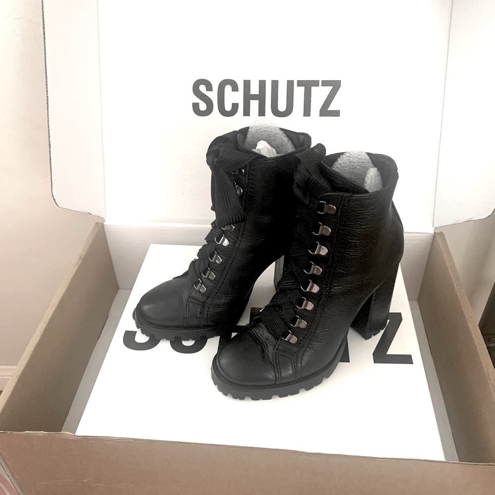 SCHUTZ Black Heeled Boots